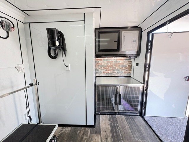 8.5 X 24 TA Luxury Mobile Pet Grooming Trailer with Half Bath - Image 22