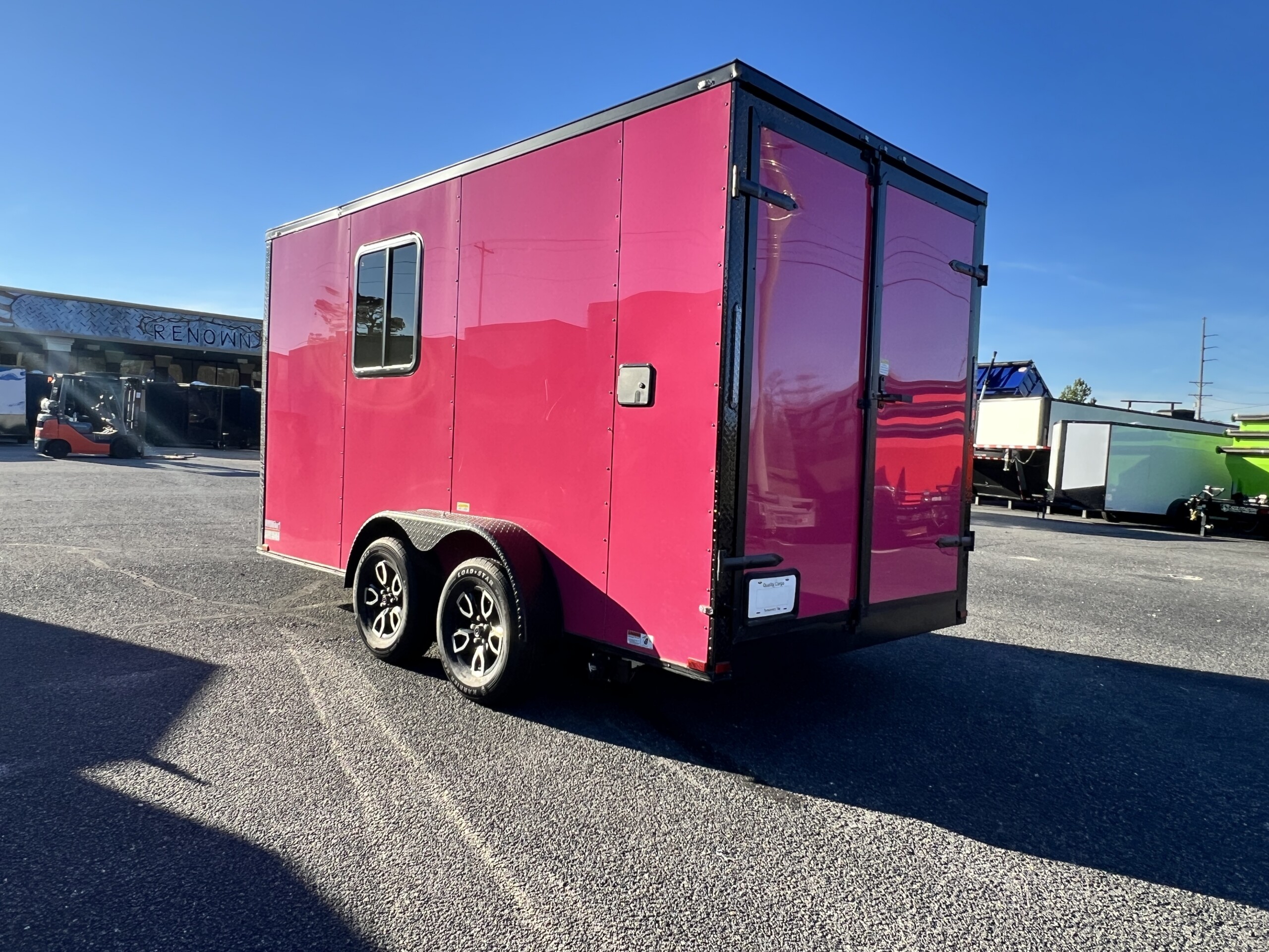 Hot Pink 7x12 Pet Grooming Trailer - Genesis Series - Image 3