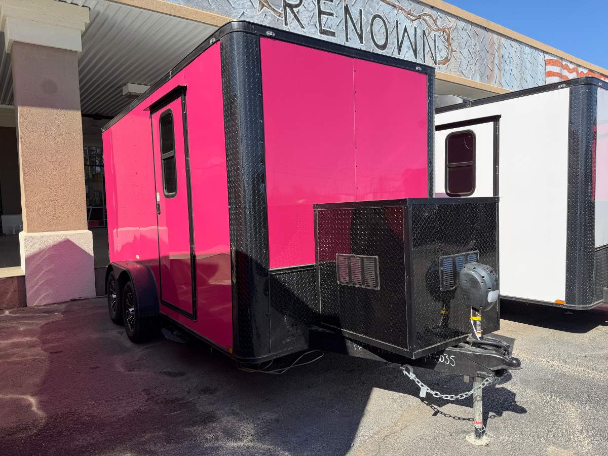 Hot Pink 7x14 Pet Grooming Trailer - Genesis Series - Image 2