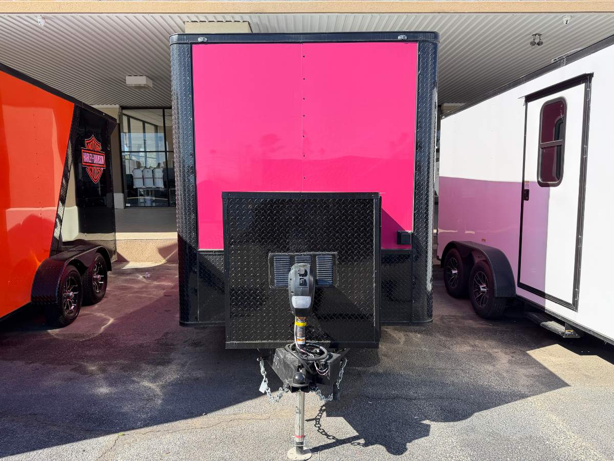 Hot Pink 7x14 Pet Grooming Trailer - Genesis Series - Image 4