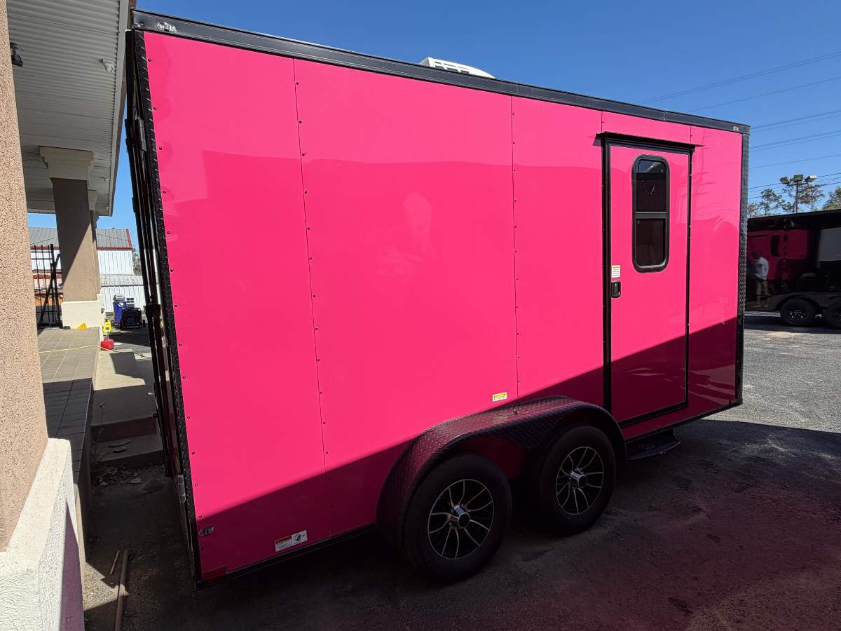 Hot Pink 7x14 Pet Grooming Trailer - Genesis Series - Image 5