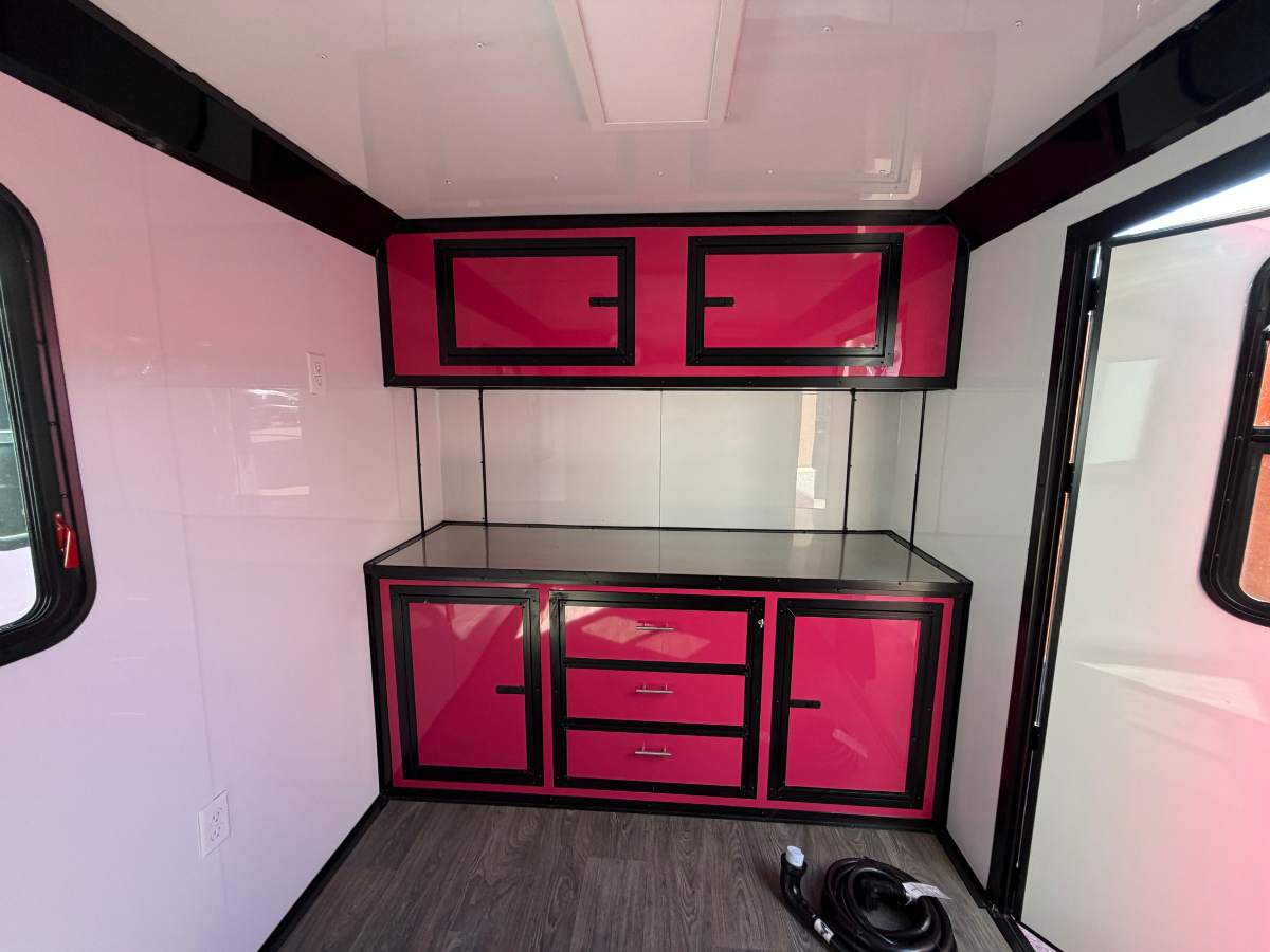 Hot Pink 7x14 Pet Grooming Trailer - Genesis Series - Image 10