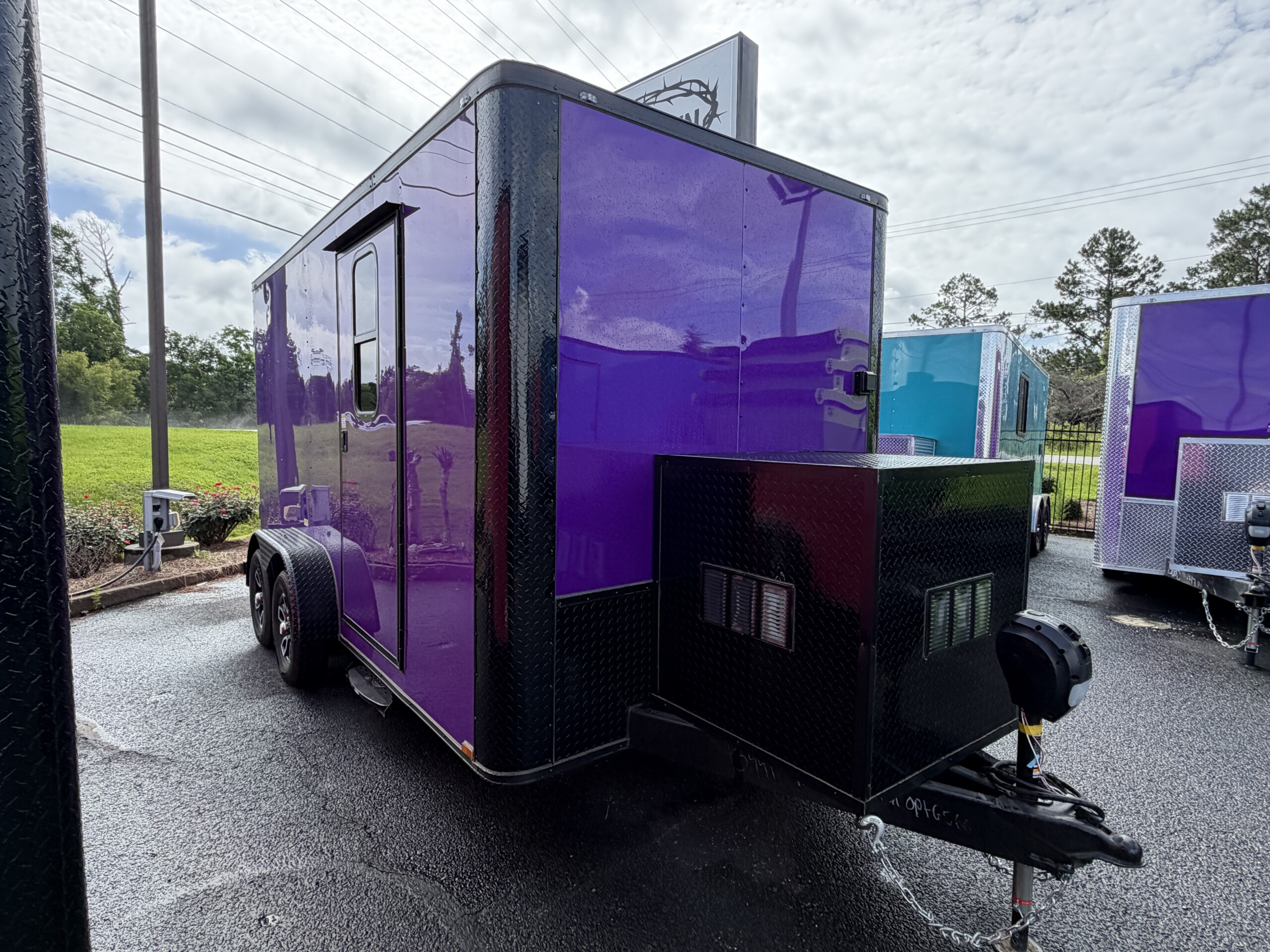 Purple 7x14 Pet Grooming Trailer - Genesis Series - Image 4