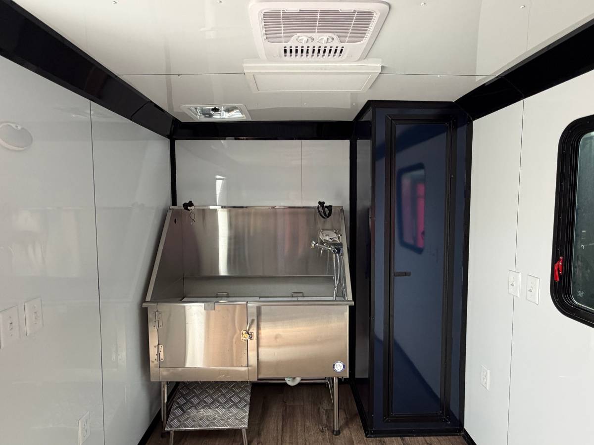 7x14 Pet Grooming Trailer - Genesis Series | Indigo Blue Blackout - Image 6