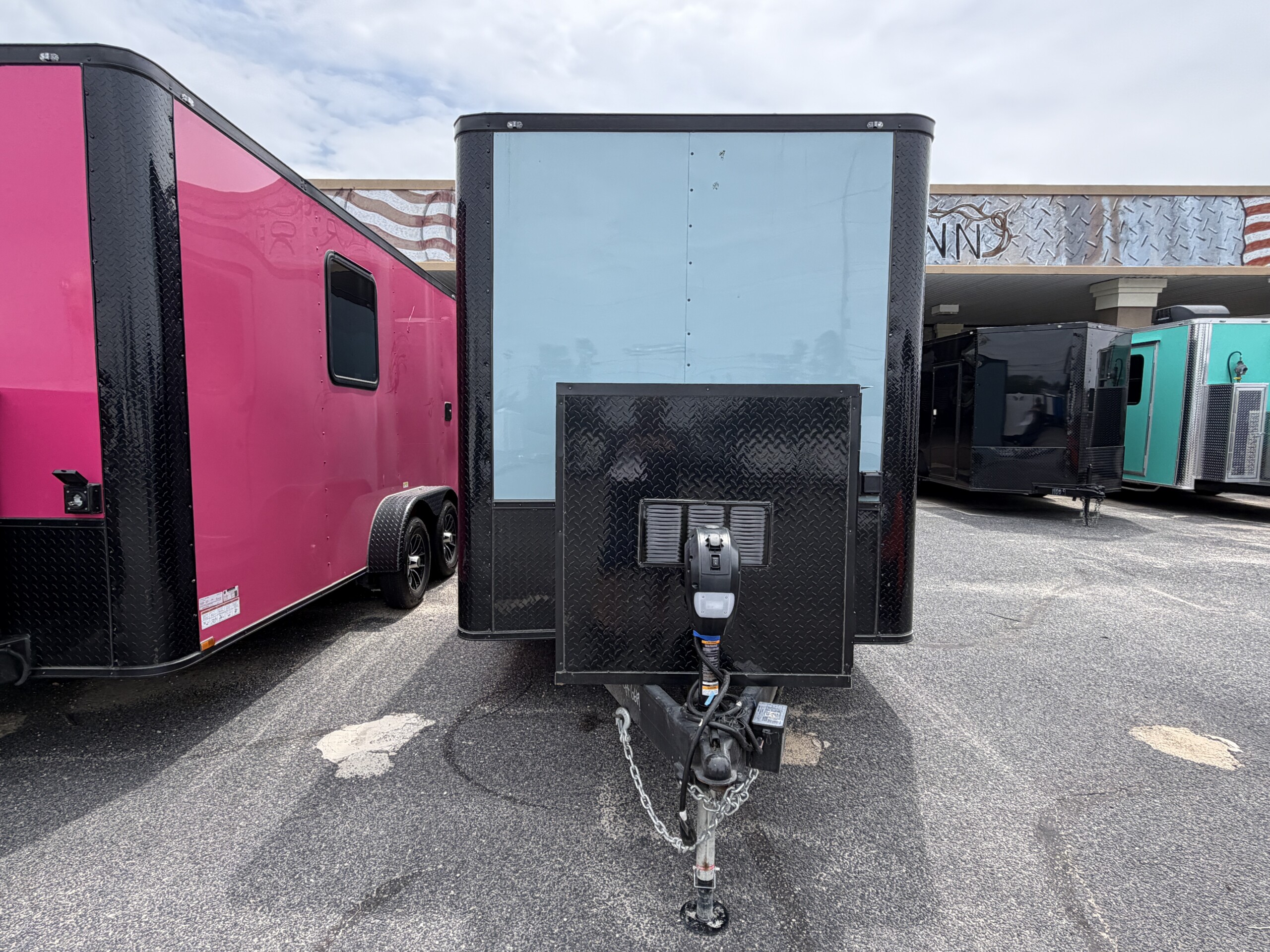 7x14 Pet Grooming Trailer - Genesis Series - Grey Blue Blackout - Image 4
