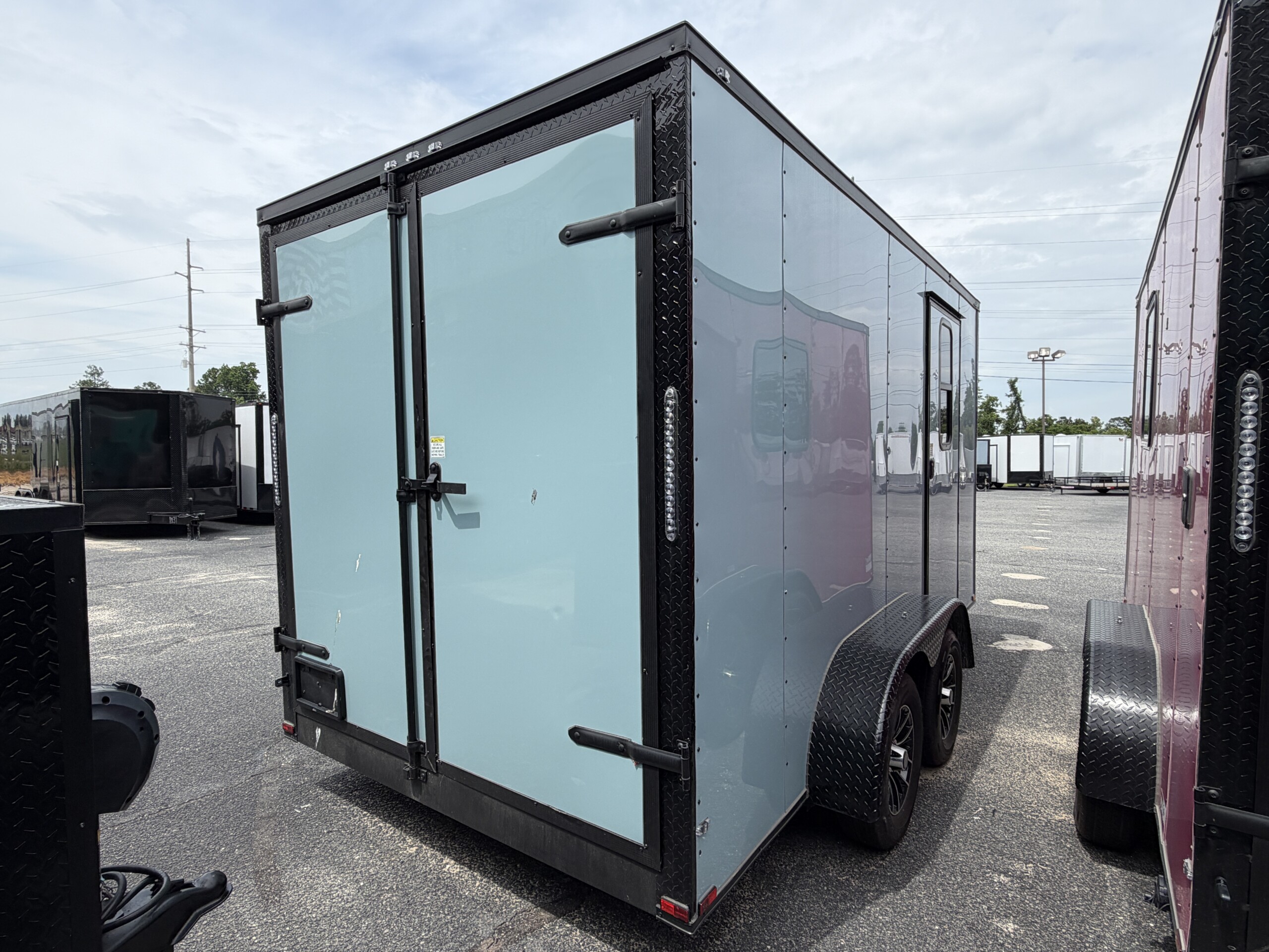 7x14 Pet Grooming Trailer - Genesis Series - Grey Blue Blackout - Image 5